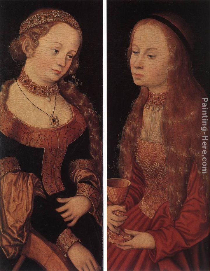 Lucas Cranach the Elder St Catherine of Alexandria and St Barbara